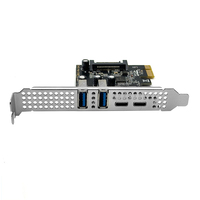Kartu Ekspansi PCI-E ke USB 3.2 Gen1 5Gbps Metal & PCB dengan 2 Port USB 3.1 & 2 Port Tipe-C untuk Komputer Desktop (Tersedia)