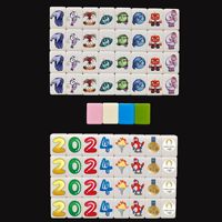 Mahjong américain de luxe moderne de haute qualité gravé AMSR, Animaux, Jeu d'association, Jeu de société, 65 tuiles