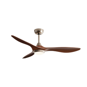 ABS lưỡi nhà phòng khách phòng ngủ điều khiển từ xa LED DC BLDC động cơ rắn gỗ quạt trần với ánh sáng - Product Image 2