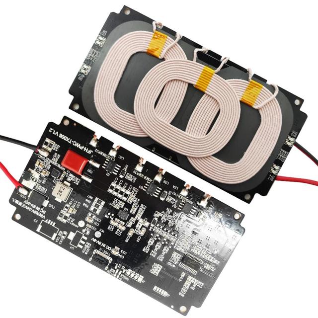 20W 22W Car Wireless Charging Mobile Phone Wireless Charger Module with Three Coil Transmission End 24V 12V Wide Voltage