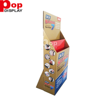 Magasin de détail pliable écologique personnalisé d'usine pour présentoir POP poubelle en carton imprimé à installation facile