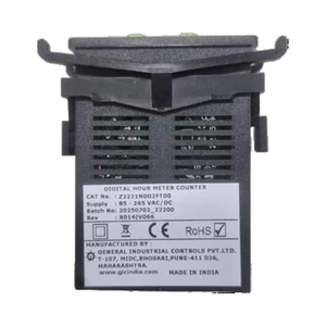 เครื่องวัดชั่วโมงการทำงานดิจิตอล GIC สำหรับอุตสาหกรรม 220V AC จอแสดงผล LED รุ่นพลาสติก-Z2221N0G2FT00 - Product Image 3