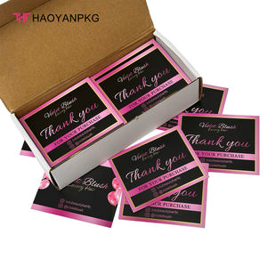 <span class=keywords><strong>Carte</strong></span> de Remerciement Personnalisée pour Emballage d'Extensions Capillaires avec Logo Privé – Emballage Cadeau en Papier pour Entreprise de Coiffure - Product Image 6