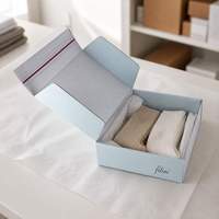 Boîte cadeau personnalisée pour vêtements avec fermeture pliable pour chaussettes et vêtements