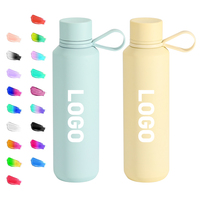 Mini flacons sous vide de 12oz 20oz avec poignée, bouteille d'eau de voyage personnalisée