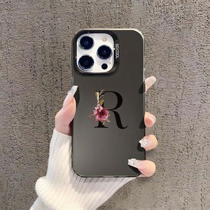 Fleur grande lettre impression plaqué argent clé TPU PC housse de té<span class=keywords><strong>l</strong></span>éphone portable pour <span class=keywords><strong>Iphone</strong></span> 8 X Xr <span class=keywords><strong>Xs</strong></span> 11 12 13 14 15 16 Pro 17 - Product Image 5