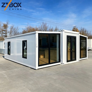 <span class=keywords><strong>Casa</strong></span> Contenedor Expandible <span class=keywords><strong>de</strong></span> Doble <span class=keywords><strong>Ala</strong></span> <span class=keywords><strong>de</strong></span> 40 pies, con Acabado <span class=keywords><strong>de</strong></span> Madera en Dos Tonos y Marco Blanco, Villa Modular Prefabricada para Resort en <span class=keywords><strong>el</strong></span> Desierto - Product Image 1