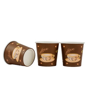 免费样品环保单壁纸杯牛皮纸咖啡杯热饮 - Product Image 6