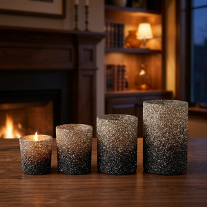 เชิงเทียนแก้วทำมือ Sonnet Decor รุ่น 2060 1 สี พิมพ์ลายดิจิตอล ของตกแต่งบ้าน คริสต์มาส - Product Image 2