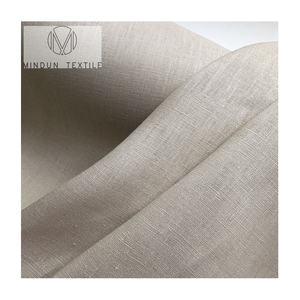 Mindun Tela de Lino Belga al por Mayor para Camisería, Sofá, Camisas y Cortinas en Blanco y Lino Natural - Product Image 1