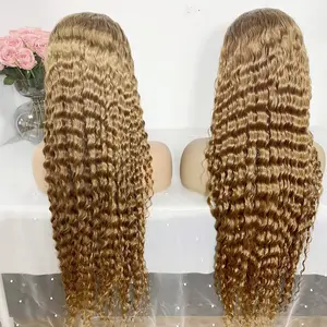 Perruque 360 Colored 27#30# deep wave HD Lace Wigs Virgin european human hair quality frontal lace wigs human hair