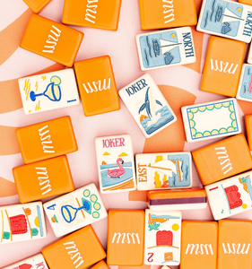 Juego de Fichas de Mahjong Pintadas a Mano de París, Fichas de Mahjong Acrílicas Grabadas, 160 Fichas Americana Mahj, Juego de Fichas de Mahjong Empire State Haus <span class=keywords><strong>of</strong></span> Mahj - Product Image 3