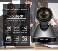 Kamera Konferensi PTZ 12X Zoom 4K 30fps 1080P 60fps dengan Mikrofon Sudut Lebar 72.5 untuk Ruang Rapat Siaran Langsung Langsung dari Pabrik