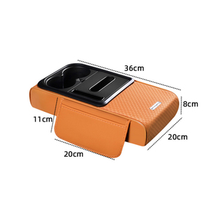 Boîte de rangement universelle en cuir pour accoudoir de voiture, avec rehausseur et porte-gobelet multifonction robuste, pour BMW Toyota Honda - Product Image 6