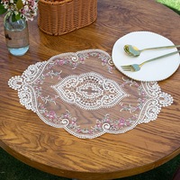 Napperons en dentelle française brodée, tables de chevet, nappes, décorations de meubles, coussins en maille vintage, accessoires photo
