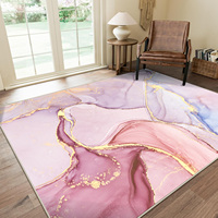 Tapis moderne abstrait en polyester imprimé, à poils ras, avec envers antidérapant en TPR, lavable en machine, tufté, idéal pour le camping et les voyages.