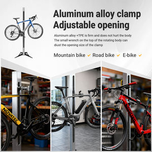 Soporte de Reparación de <span class=keywords><strong>Bicicletas</strong></span> Eléctrico de Aluminio de Alta Resistencia, Capacidad de Carga de 50 kg, Plegable, Ahorra Espacio, Motorizado con Corriente Alterna - Product Image 4