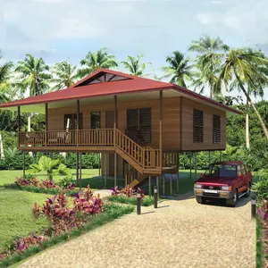 Deepblue Smarthouse Prefab Light Steel Frame Bungalow House Wooden Modular Home House With Light Gauge Steel Framing