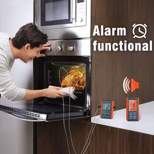 ميزان حرارة رقمي عن بعد لاسلكي للطهي وللحوم مع مجسّمين للاستعمال في مطابخ الباربيكيو وفرن الشواء وللتدخين - Product Image 5