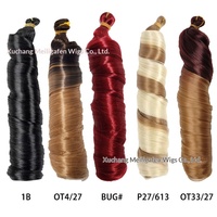 Extensions de cheveux synthétiques bouclés en spirale, style exotique, 150g, en tube français, pour tresses au crochet, double trame, style exotique