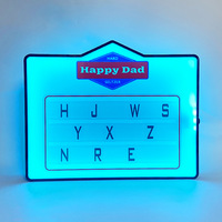 Panneau d'affichage OEM OEM LOGO personnalisé VIP Glorifier avec LED Présentateur de bouteilles Lettres interchangeables Panneau d'affichage Message