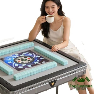 Mesa de Mahjong Plegable con Calefacción y Silencio Automático, Modelo 2025, para Uso Doméstico, con Rodillos, Doble Uso, para Cuatro Jugadores, 2025 Low-bas - Product Image 2