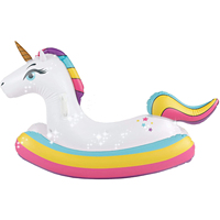 Waterhan 2026 Nouveau style rose Chaise à bascule licorne multifonctionnelle Jouet gonflable en PVC Bouée de natation Flotteur géant d'été