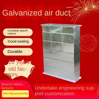 Conduit de ventilation rectangulaire en acier galvanisé pour fumée et gaz d'échappement avec bride