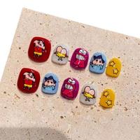 Laisense – Nouveauté Manucure Enfant : Faux Ongles Adhésifs Mignons Faits Main pour Filles (3-12 Ans)