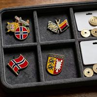 Pins en émail drapeau viking nordique, drapeau national Norvège Allemagne, bouclier héraldique, badge de revers en métal, pin souvenir personnalisé moulé
