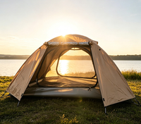 Tente de camping imperméable à double couche pour 4 saisons, grand espace, protection contre le soleil et les moustiques, vente directe d'usine