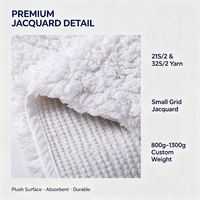 Tapis de bain en coton 100% pour hôtel et spa, blanc, moelleux, antidérapant, pour salle de bain, chambre, paillasson, logo personnalisé, vente en gros, usine