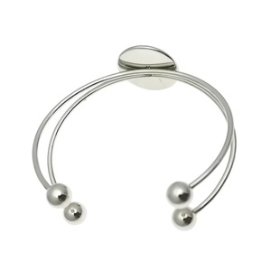 Brazalete Ajustable de Acero Inoxidable con Cuentas Abiertas en Forma de Bola, Joyería, Regalo, Accesorio - Product Image 4
