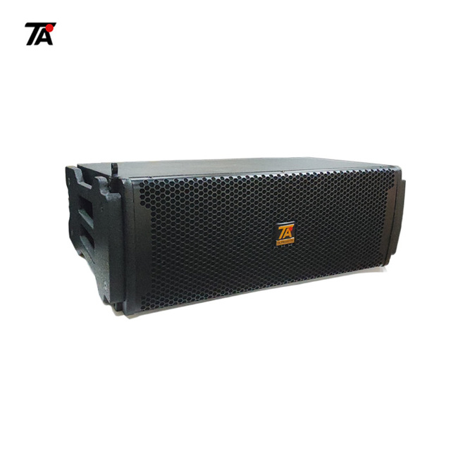 Professional TA DPA210 Self Powered Big Power Active Dual 10 Inch Line Array Speaker with Wood Cabinet 500+150W Black