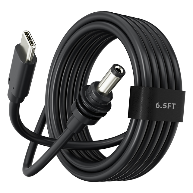 Flexible Starlink Mini USB-C PD Cable to DC Adapter Cord 100W 6.5FT Type C to DC Power Cord for Travel Charger Power Station