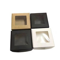 Fabricante personalizado impreso cajas de embalaje de alimentos con ventanas cajas de papel desechables de papel Kraft y cajas de papel de marfil