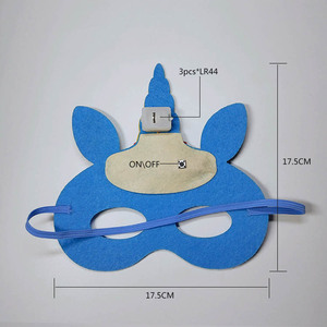 Venta al por mayor lindo LED <span class=keywords><strong>unicornio</strong></span> Halloween máscara última fiesta iluminada EVA PVC máscara con intermitente Rave para niños para Navidad - Product Image 5