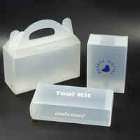 Boîtes plates en plastique PP givré personnalisées, boîtes en plastique translucide pliables en PVC PET givrées pour l'emballage