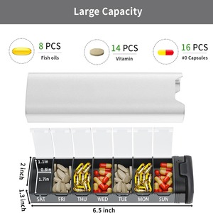 Wholesale Medibox Upgrade New Design Aluminum Travel Medicine <b>Box</b> TT Large-Capacity Portable Food Grade 100% Customized Color - Product Image 5