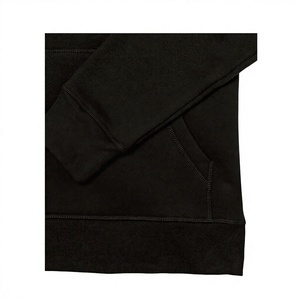 Sweat-shirt à capuche en molleton noir pour homme avec poche avant, coupe classique, décontracté pour l'hiver - Product Image 4