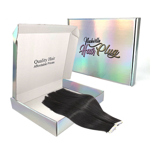 Elegant Holographic Hair Extension Wig Box