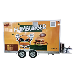 Remorque alimentaire mobile de 3,8 mètres pour hamburgers, chariot de restauration rapide, crêpes, entièrement équipée, camion de collations en acier inoxydable à 4 roues pour petites entreprises - Product Image 3