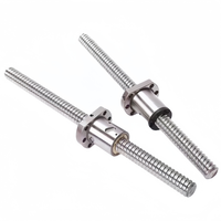 Vis à billes en acier chromé laminé à froid SFE2525, précision C7, pas large, à écrou simple/double, mouvement linéaire haute vitesse pour CNC