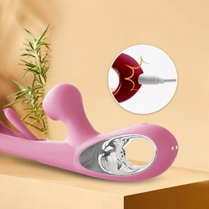 Đồ chơi tình dục rung 3 trong 1, kiểu liếm, rung, mút, tiếng ồn thấp, sạc lại được dành cho nữ - Product Image 2