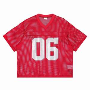 High Quality College Boxy Mens American Football Wear Oversized <b>Mesh</b> Jersey Importer - Product Image 5