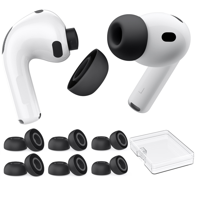 Soft Silicone In-ear Ear Tips Original Replacement Earplugs Noise Cancelling for AirPods Pro 3 [No Headphones]