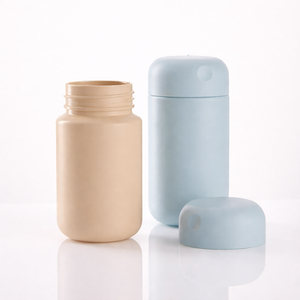 Bouteille en plastique HDPE de qualité alimentaire en forme de capsule de 4 oz et 5 oz <span class=keywords><strong>pour</strong></span> compléments alimentaires, vitamines, emballage en plastique avec couvercle - Product Image 4
