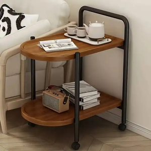 Muebles de dormitorio de metal para el hogar, ruedas de carro móviles, armario lateral de hierro Simple, mesa de centro, sofá, mesa auxiliar, estantes de noche - Product Image 3