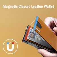 Prix usine Offre Spéciale porte-cartes haut en cuir véritable porte-cartes portefeuille en aluminium porte-cartes de crédit portefeuilles pour hommes