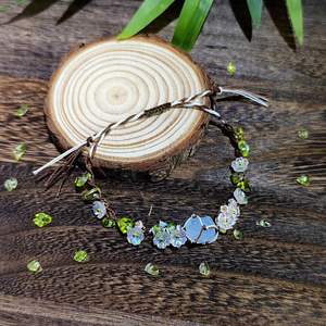 Serie de bosque amarillo y verde, pulsera hecha a mano, collar de piedra cruda de cristal Natural hecho a mano, los mejores regalos de pulsera ajustables - Product Image 3